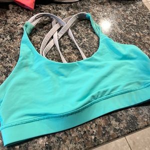 Lululemon sports bra- teal/grey size 8